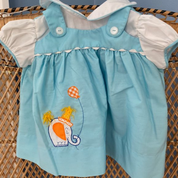 Vintage 70s/80s baby dress - size 6-12 months - Picture 1 of 4
